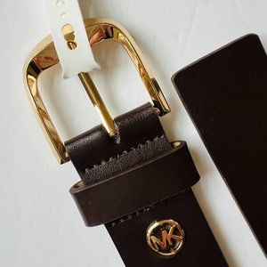 MICHAEL MICHAEL KORS Women's Genuine Leather Belt NWT Size M